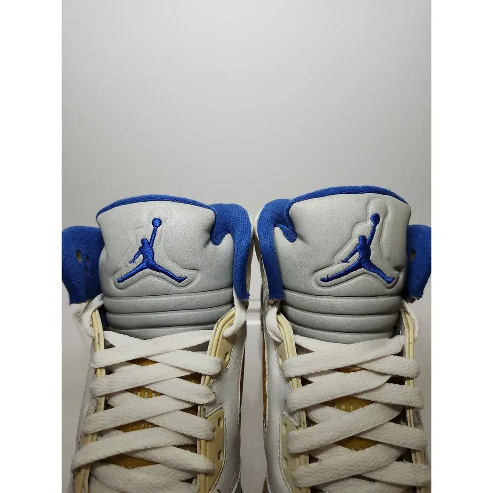Air Jordan Boys 5 Retro Stealth Sneakers Kicks Sport Royal White Leather Size 6Y